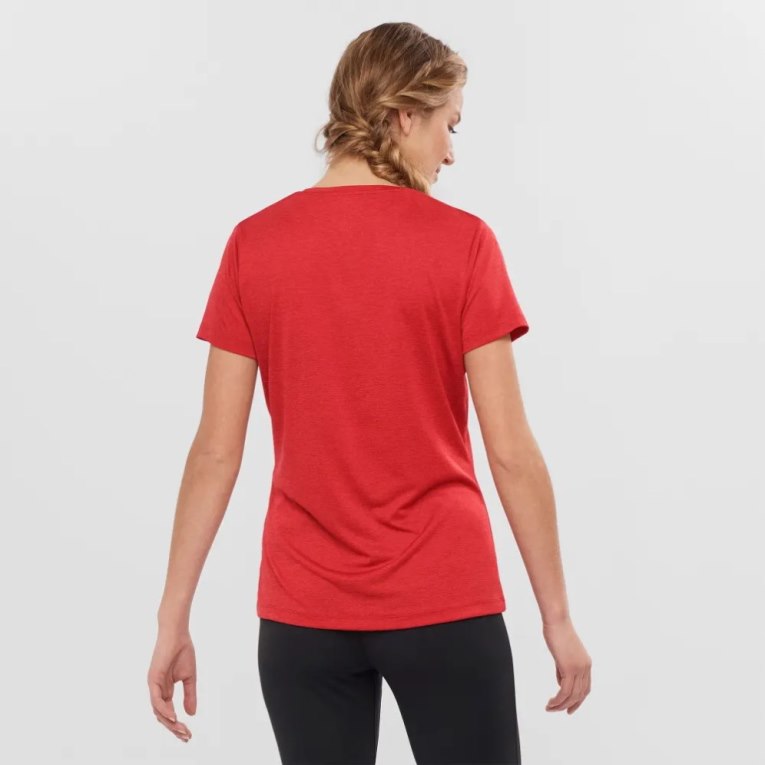 Red Salomon Agile Short Sleeve Women's T-Shirts | PH 01974Y